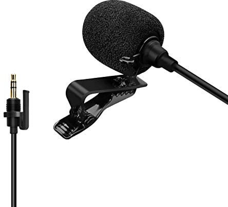 COMICA CVM-SM-O1 Omni-directional Lavalier Lapel Microphone with 3.5mm TRS Jack, Clip-on Condenser Mic for DSLR Camera, BoomX-D, Sennheiser, and Other Wireless Transmitter(3.94ft)