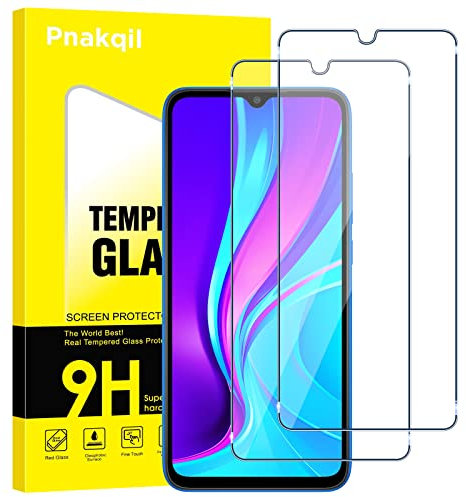 Pnakqil 2 Unidades Protector de Pantalla para Xiaomi Redmi 9C/NFC - 6.53 Cristal Templado 9H Dureza Anti Arañazos, Huellas y Burbujas