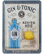 Nostalgic-Art Retro Blechschild, 15 x 20 cm, Gin & Tonic Served Here – Geschenk-Idee als Bar-Zubehör, aus Metall, Vintage Design, Blechschilder Sprüche