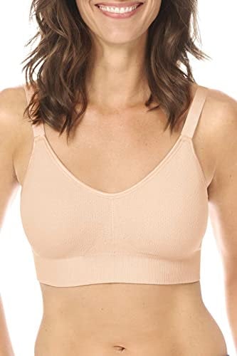 Glamour Secrets Amoena Eliza Non-Wired Bra - Blush - Everyday Comfort Fit (UK, Alpha, S, Regular, Regular, Rose Nude)