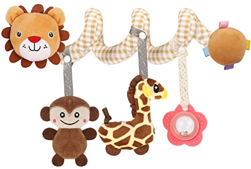 Diealles Shine Babyschale Spielzeug, Mobile Activity Spirale Baby, Plüsch Spirale Spielzeug Kinderwagen für Babys und Kleinkinder ab 0+ Monaten