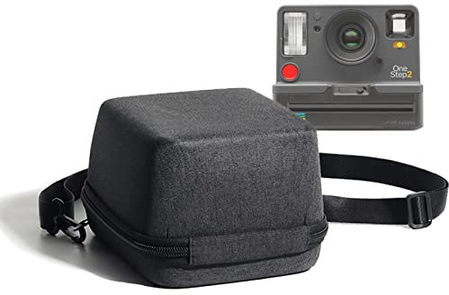 Schultertasche für Polaroid Originals Now+/ Onestep 2 VF/ Now I-Type/OneStep+ Sofortbildkamera-Zubehörtasche mit verstellbarem Riemen, Hartschalen-Tragetasche, Schwarz