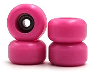 SPITBOARDS Fingerboard Bearing Wheels, CNC Polyurethane, Set of 4 Wheels, Finger Skate Wheels, Wheels (pink)