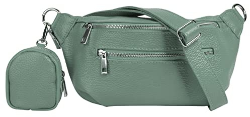 Samantha Look Gürteltasche Echt Leder Damen | Made in Italy, Bauchtasche, Crossbody Hüfttasche, Hüftgürtel aus Leder | 021852