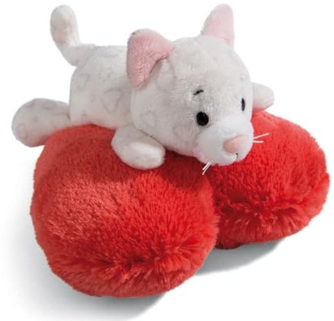 NICI Kuscheltier Love Katze Herzig 13cm liegend auf