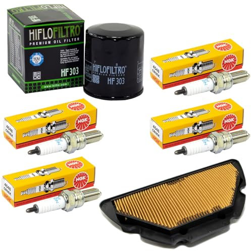Wartungspaket Luftfilter + Ölfilter + Zündkerzen für Yamaha YZF-R1 1000 RN12 Baujahr 2004-2006