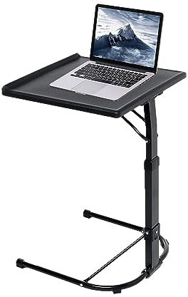 GBS Folding Laptop Table, Foldable & Adjustable with Height & Tilt Angle, Multi-Functional TV Tray, Standing Desk Side Table