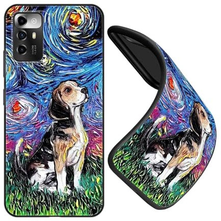 JEZSTHAI Cover Compatibile con ZTE Blade A72 5G Custodia in Silicone Antiurto Con Disegno Del Modello,Sottile Morbida in TPU Antigraffio Protettiva Case,B10