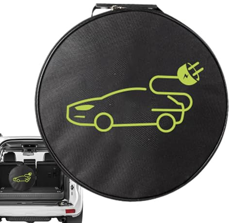 Humdcdy Sac de câble de démarrage, étui de Chargeur de Voiture électrique | Sac de Rangement pour câbles de Chargeur de Voiture,Sacs de Rangement Automobiles Portables pour Outils de Voiture, câbles