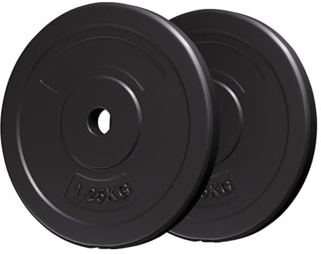 Geroe 1 Inch Weight Plates Set for Barbell Dumbbells, Weight from 1.25kg*2