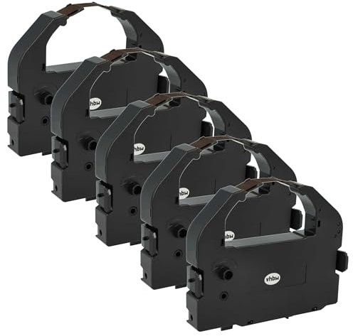 vhbw 5x Farbband Schriftband kompatibel mit Epson LQ 670, LQ 680, LQ 680 Plus, LQ 680 Pro Nadeldrucker, Bondrucker - Lila