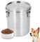 Fabater Cat and Dog Food Container, Leakproof, Reliable Use, Versatile Stainless Steel Pet Food Storage Container for Home Kitchen (1600ML)