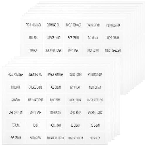 Oruola 450pcs Waterproof Labels - Clear Beauty Bottle Classification Stickers for Travel Size Products