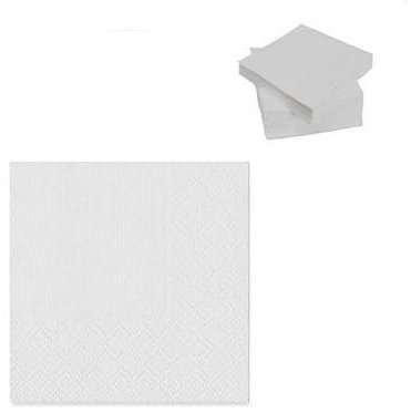 Servilleta desechable papel medida 20 x 20 6 paquetes de 100 unidades. Elige el que más se adapte a tu gusto. 100% celulosa (BLANCO)