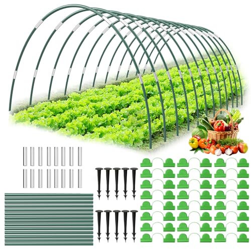 60 Piezas Arcos para Invernadero, Aros de Invernadero para Tunel, Aros De Soporte De Jardin, Aros De Invernadero para Cultivar Túneles, DIY Planta de Apoyo de Estacas de Jardín
