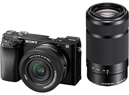 Sony Alpha a6100 w/ 16-50mm + 55-210mm,Black