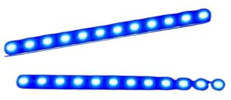EHxCUF 2PCS LED-Chassis-Lichtlampen passend Kompatibel mit 1/10 1/8 RC Drift Crawler Buggy(Blue)