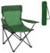LOLAhome Silla Playa Camping Pesca y Caza Plegable Cierre Tijera Estructura Acero con Pintura Epoxi anticorrosión y Lona poliéster Oxford 600 D Verde, portavasos y Bolsa de Transporte