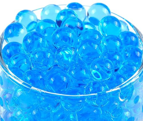 TUMYBCC Wasserperlen für Deko Vase – 50g 6.000 Stücke Water Beads für Schwimmende Kerzen Perlen Pflanzen Blumen in Vasen Hochzeits-Mittelstück Vasenfüller 1 (Blau)