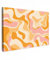 MuchoWow© Bild auf Leinwand Groß 120x80 cm XXL Schlafzimmer Bilder Badezimmer Wand Deko Wohnzimmer Modern Wanddeko Bilderwand Geschenk Abstrakt - Wellen - Orange