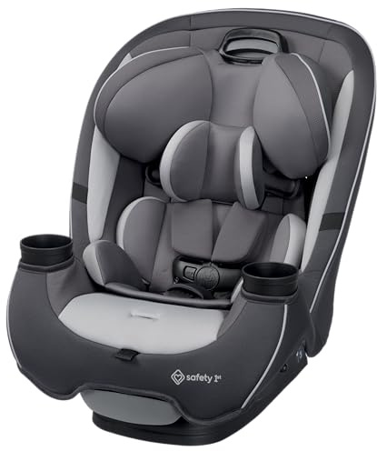 Safety 1st Grow and Go All-in-One Slim Convertible Car Seat, Rear Facing, 5-40 lbs, Forward Facing (30–65 lbs), High Back Booster Seat 40-100 pounds, Iron Frost
