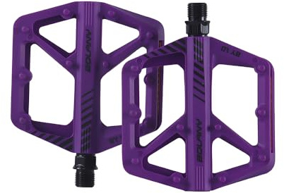Pedali per bici da strada/mountain bike, pedali antiscivolo da 9/16 pollici, piattaforma per bicicletta in fibra di nylon leggera per bici da strada mountain BMX MTB