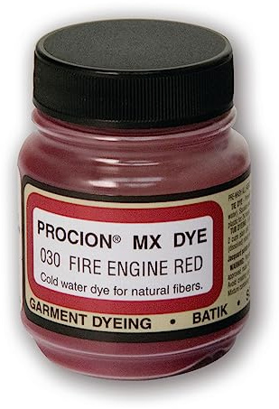 Jacquard Procion MX Fabric Dye, Permanent Fibre-Reactive Cold Water Colour for Natural Fibres, Fire Engine Red, 18.71g