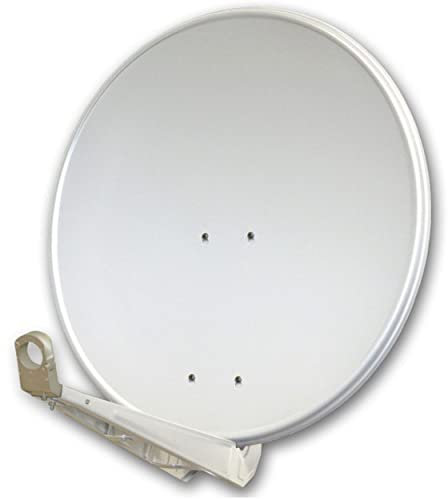 Premium X DELUXE85 Satellitenschüssel 85cm Sat Schüssel aus Aluminium in Hellgrau Offset Satelliten-Antenne FullHD 4K UltraHD