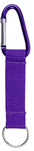 Karteo Schlüsselband kurz lila [1 Stück] mit Karabinerhaken Kurzband Karabiner und Schlüsselring Lanyard Schlüsselanhänger mit Metallkarabiner