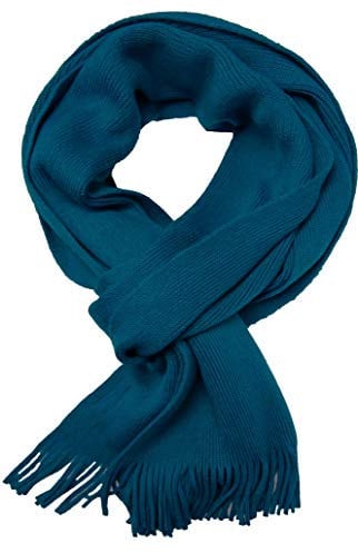 Rotfuchs Strickschal Damenschal Herrenschal uni ganzjährig feinstrick Made in Germany (petrol) R-79