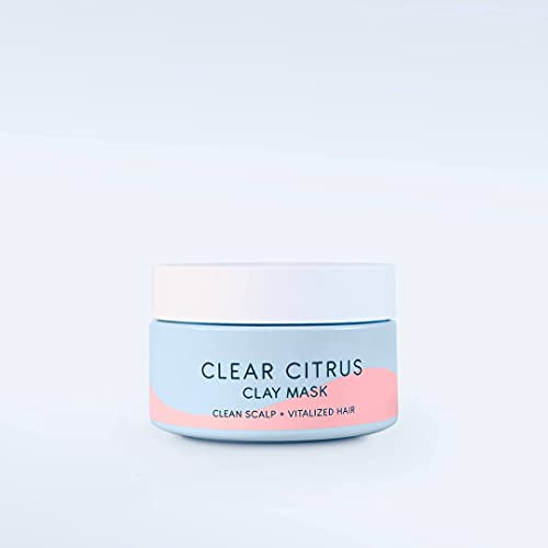 Mermaid + Me The Clear Citrus Clay Mask (200 ml) – Haarkur für sensible Kopfhaut – Anti Schuppen Haarmaske mit Tonerde – Vegane Haarpflege – Grapefruit-Extrakt