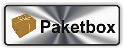 Paketbox Symbol Aufkleber, Abziehbild (R 34/5) w (17x 7 cm)