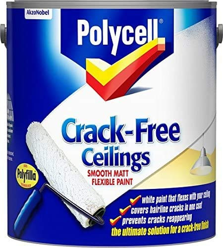 Polycell 2 x Crack-Free Ceilings Smooth Matt - 2.5 L