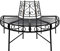 DEMA Baumbank Gartenbank Parkbank Halbrundbank Ø 125 cm – Metall Bank Halbkreis, Schwarz, Ideal für Garten & Park