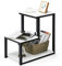 COSTWAY 3 Ebenen Beistelltisch, Nachttisch Vintage, Sofatisch, Kaffeetisch, Telefontisch, Nachtkommode, Nachtkonsole fürs Schlafzimmer, Wohnzimmer und Büro (White)