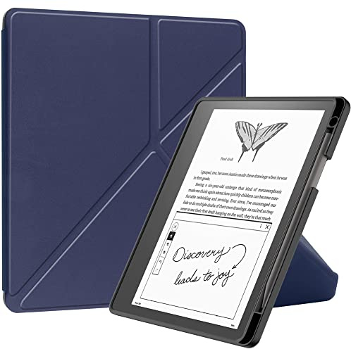 Kepuch Custer Hülle für Kindle Scribe 2024 2022 / Redesigned Display 10.2,Smart PU-Leder Hüllen Schutzhülle Tasche Case Cover - Blau