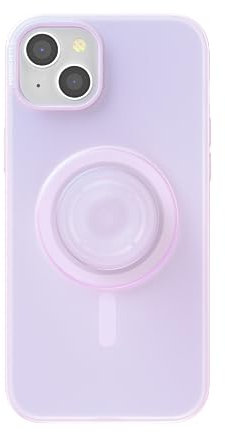 PopSockets: PopCase PlantCore for MagSafe - Plant-Based Phone Case for iPhone 15 Plus with a MagSafe Compatible PopGrip - Phone Stand and Grip with a Swappable Top - Opalescent Clear