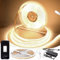WIFI COB LED Streifen Warmweiß 10m, 24V COB LED Strip Alexa Warmweiss Dimmbar LED COB Band, 384LEDs/M, APP Steuerbar, LED Lichtleiste Warmweiß LED Strip Selbstklebend Kompatibel mit Alexa Google Home