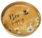 Heaven Sends Yellow Bee Happy Round Decorative Tray