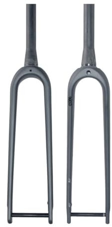 Forcella Rigida for Bici da Strada 700C Forcelle Rigide for Bici Gravel in Carbonio Freno A Disco Forcelle Anteriori 1-1/8'' Tubo Dritto/Conico ASSE Passante 12x100mm(Matte Black,Tapered)