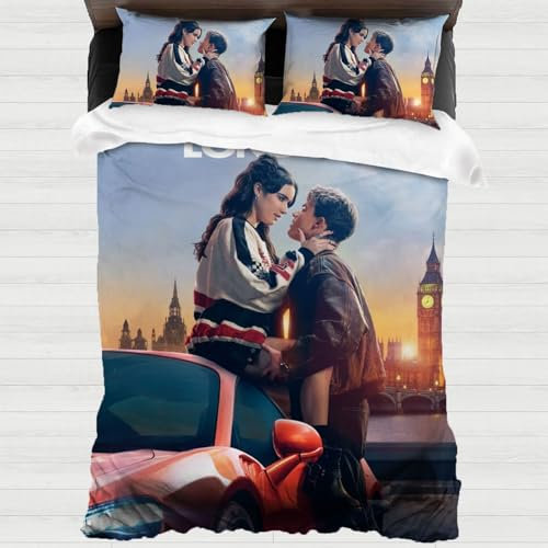 Culpa Mia Bettwäsche 135x200 Bettbezug für Liebhaber Weiche Bettwäsche-Sets Schlafzimmerdeko Bettbezüge und 2 Kissenbezug Mikrofaser (Noah)
