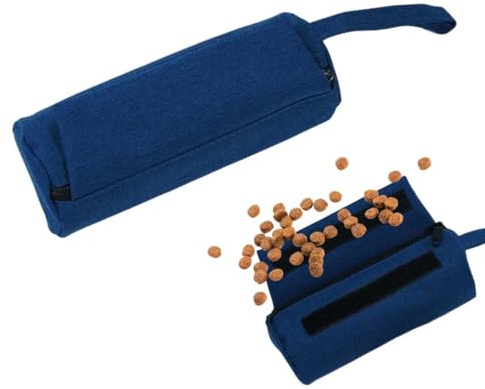 GNALIA Futterbeutel Hundetraining 1 Stück, Apportierbeutel Futterdummy Für Alle Hunderassen, Marineblau Standard