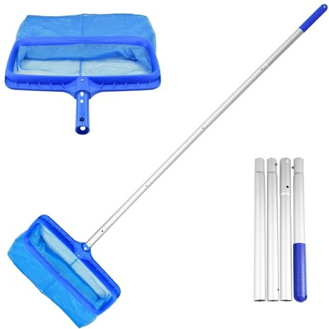 Prelisee Pool Skimmer Net with Long Pole, Deep Pool Landing Net for Pool