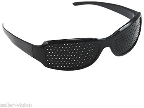 Accessotech Black Eyesight Improvement Vision Care Exercise Eyewear Pinhole Glasses Training