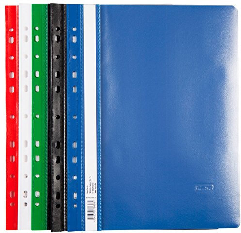 10 Schnellhefter DIN A4 / PP/gelocht / 5 Farben