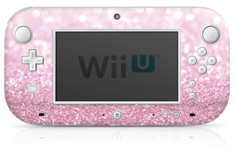 Autocollant Compatible avec Nintendo Wii U Gamepad Sticker Film Autocollant Rose Paillettes Look Brillant