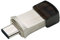 Transcend JetFlash 890 64GB USB Type-C zu USB 3.1 Gen 1 Dual Connector USB OTG Flash Drive für Android TS64GJF890S, Silber