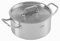 Kuhn Rikon 37283 Montreux Kochtopf mit Deckel, 4 Liter, induktionsgeeignet, spülmaschinentauglich, 22 cm, Edelstahl, Silber, 32 x 23.5 x 15 cm
