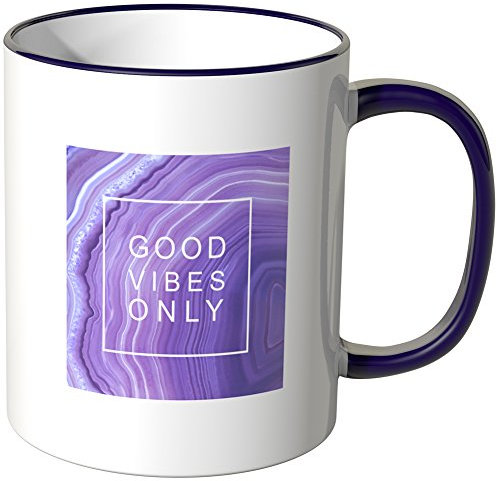 WANDKINGS® Tasse, Spruch Good Vibes ONLY - LILA