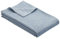 Ibena Turin Kuscheldecke 140x200 cm – Baumwolldecke blau hellblau Streifenmuster, hochwertige Markenqualität Made in Germany